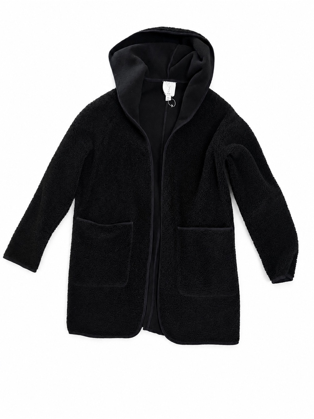 Joie Black Sherpa Hooded Jacket